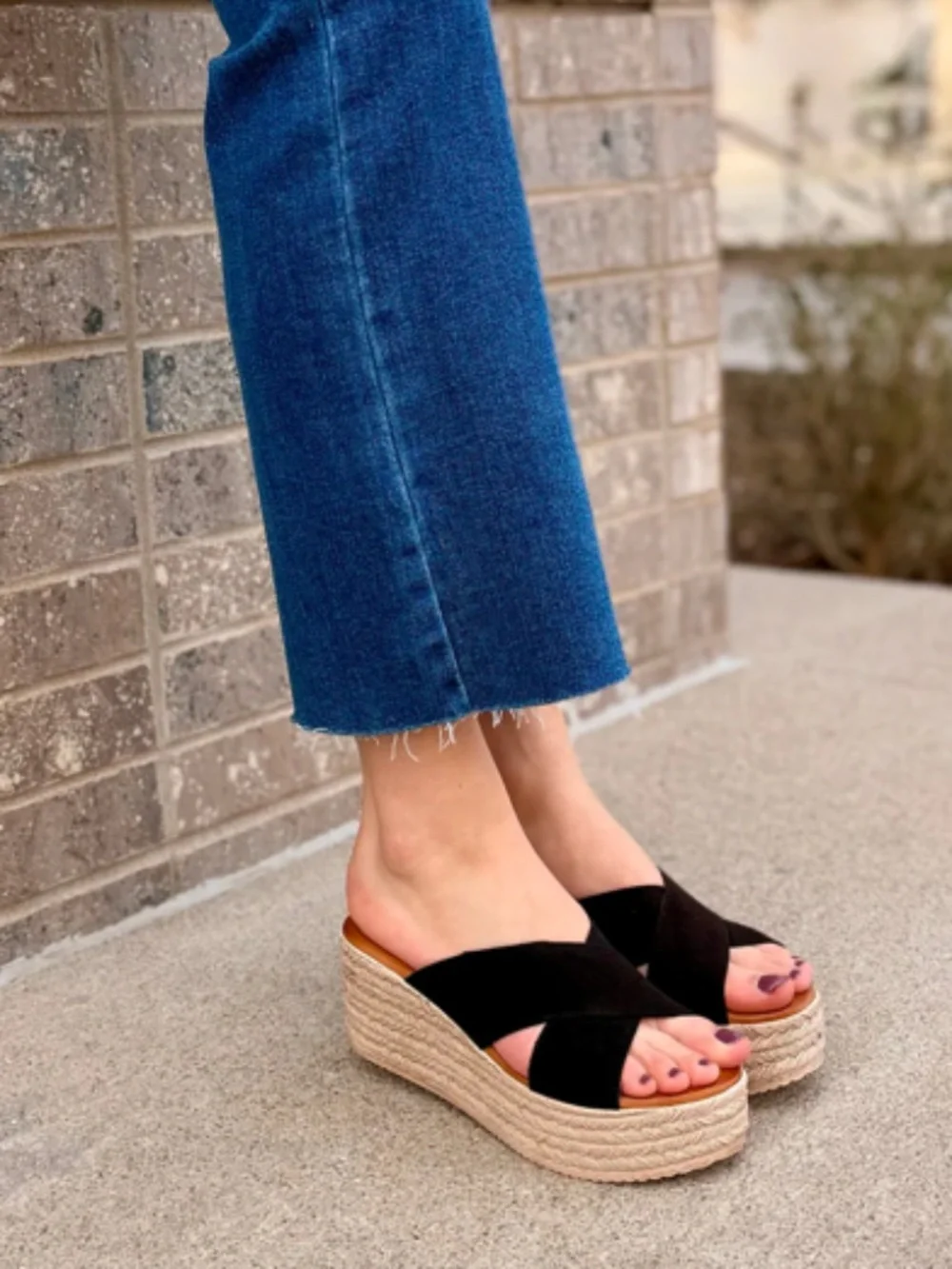 Cordani Bella Wedge Sandal in Black